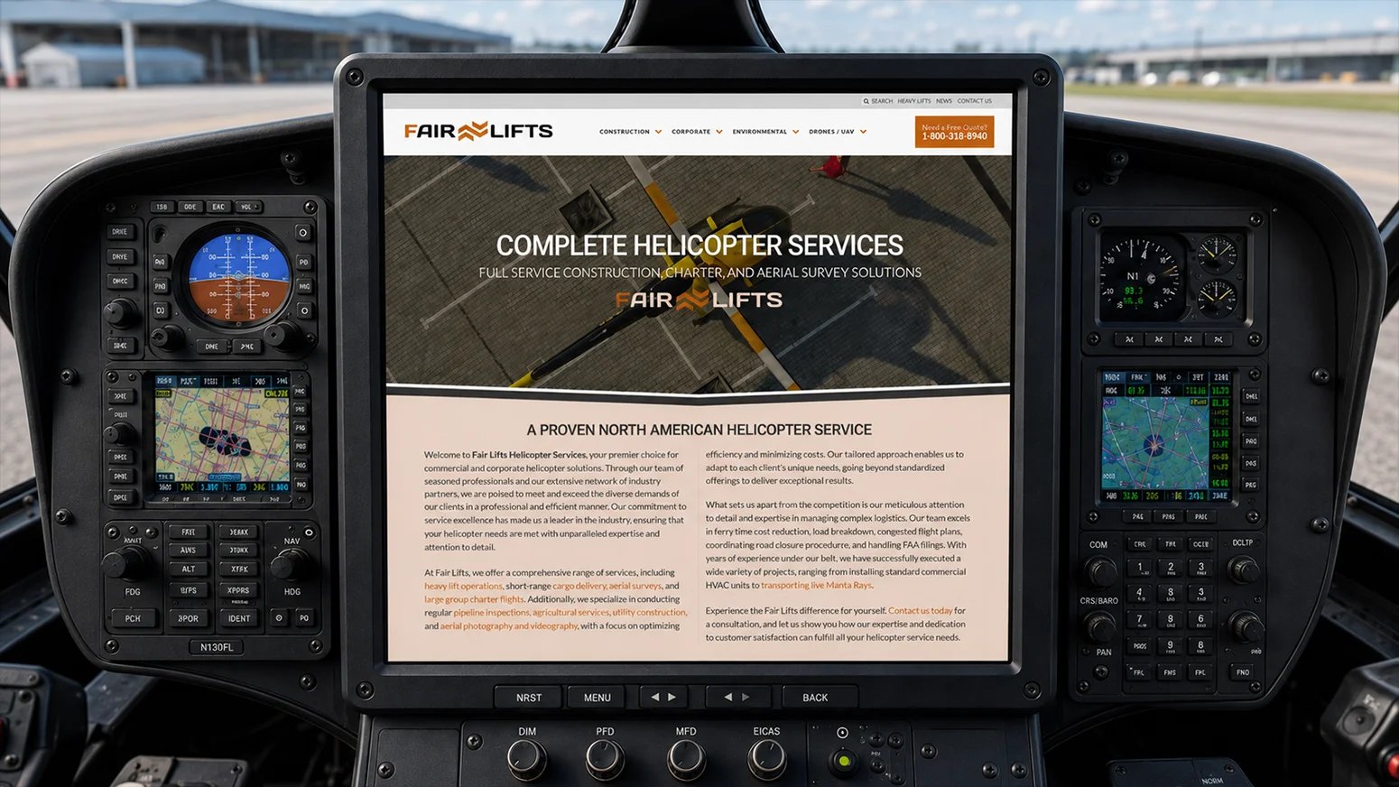 The Fair Lifts homepage with its full-width video hero