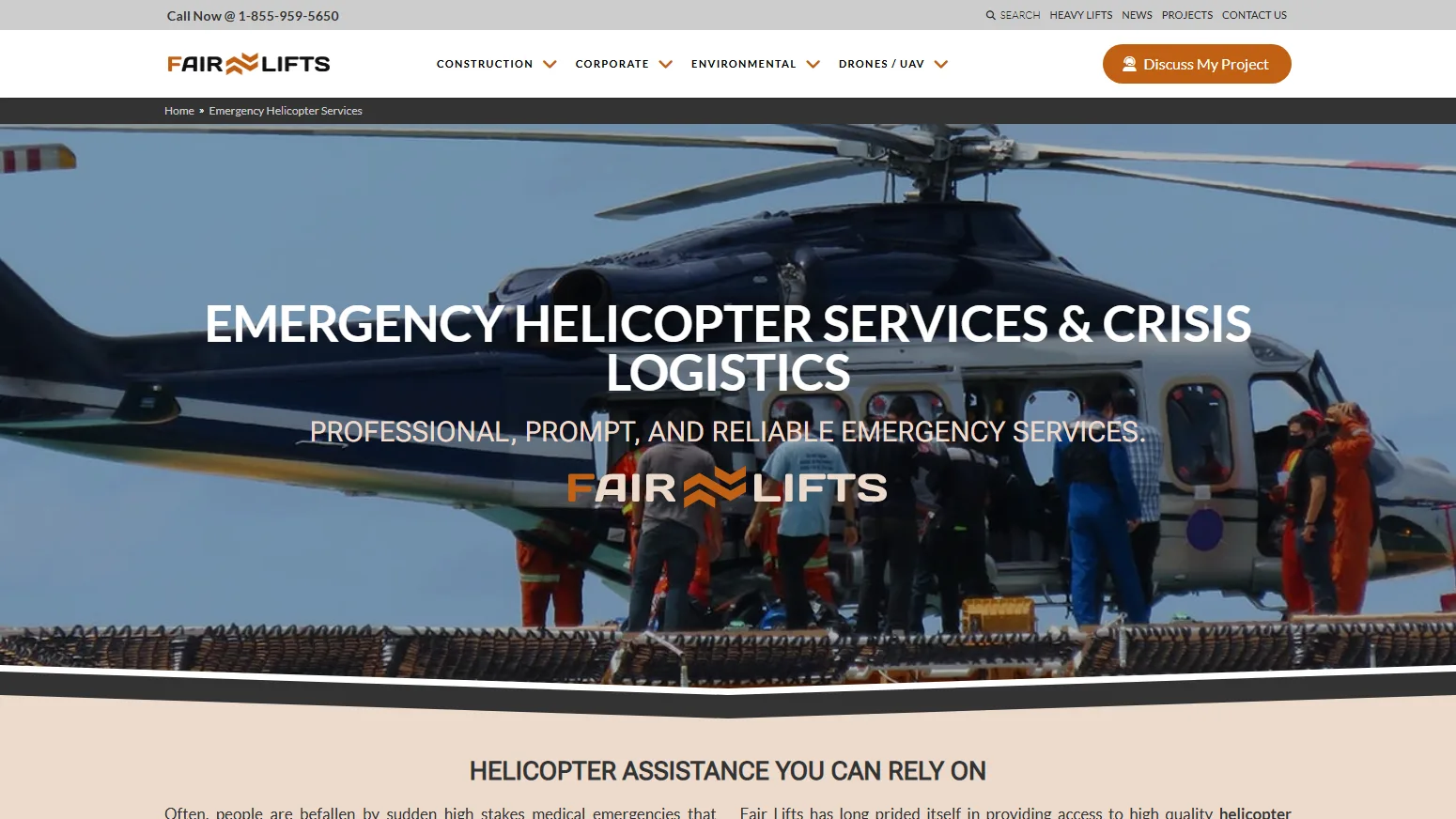 Fairlifts.com Emergency: Rapid-response emergency helicopter services